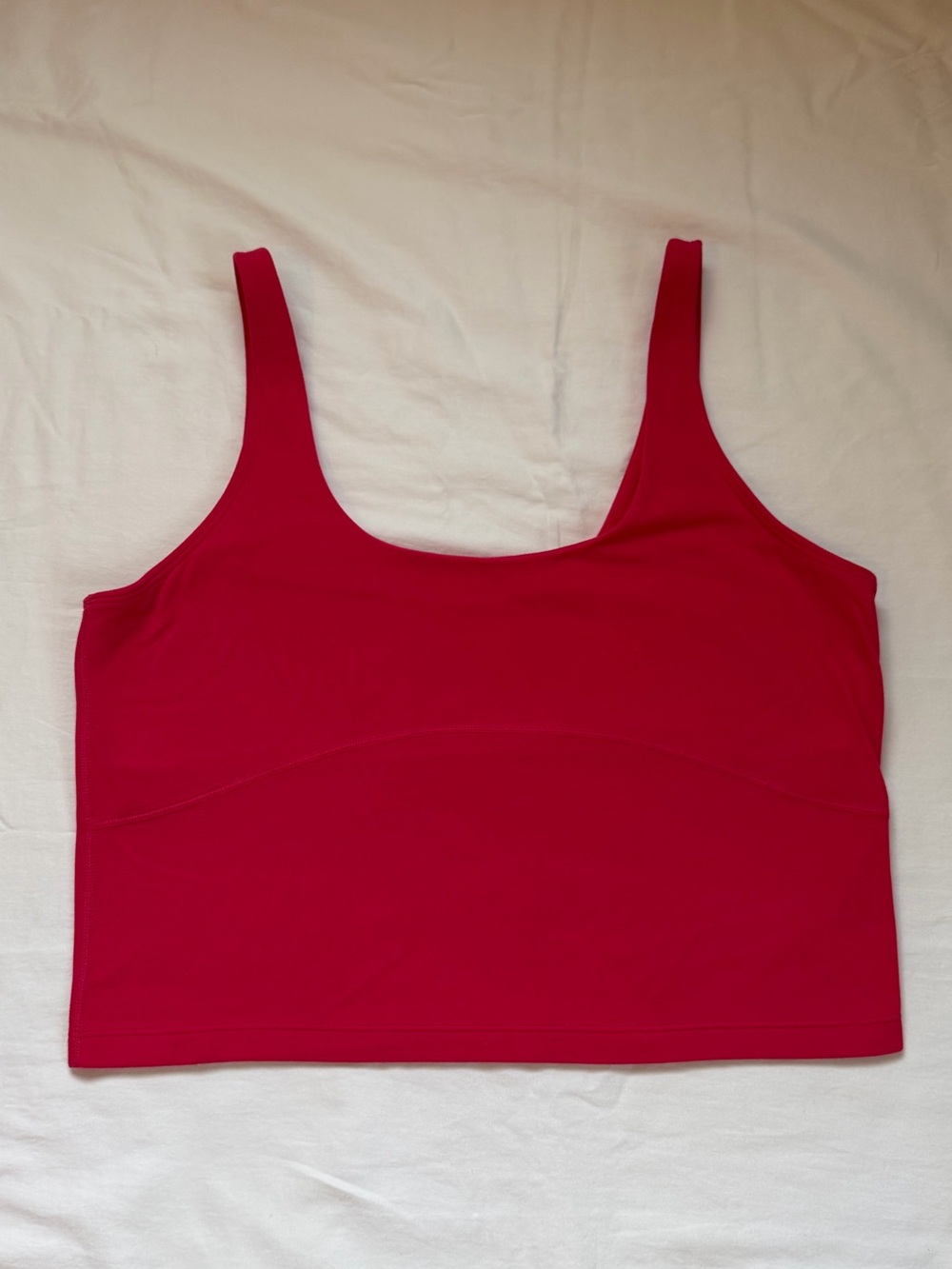 Aritzia TnAction Butter Scoop Neck Longline Tank‎ Bra Top Pink XL